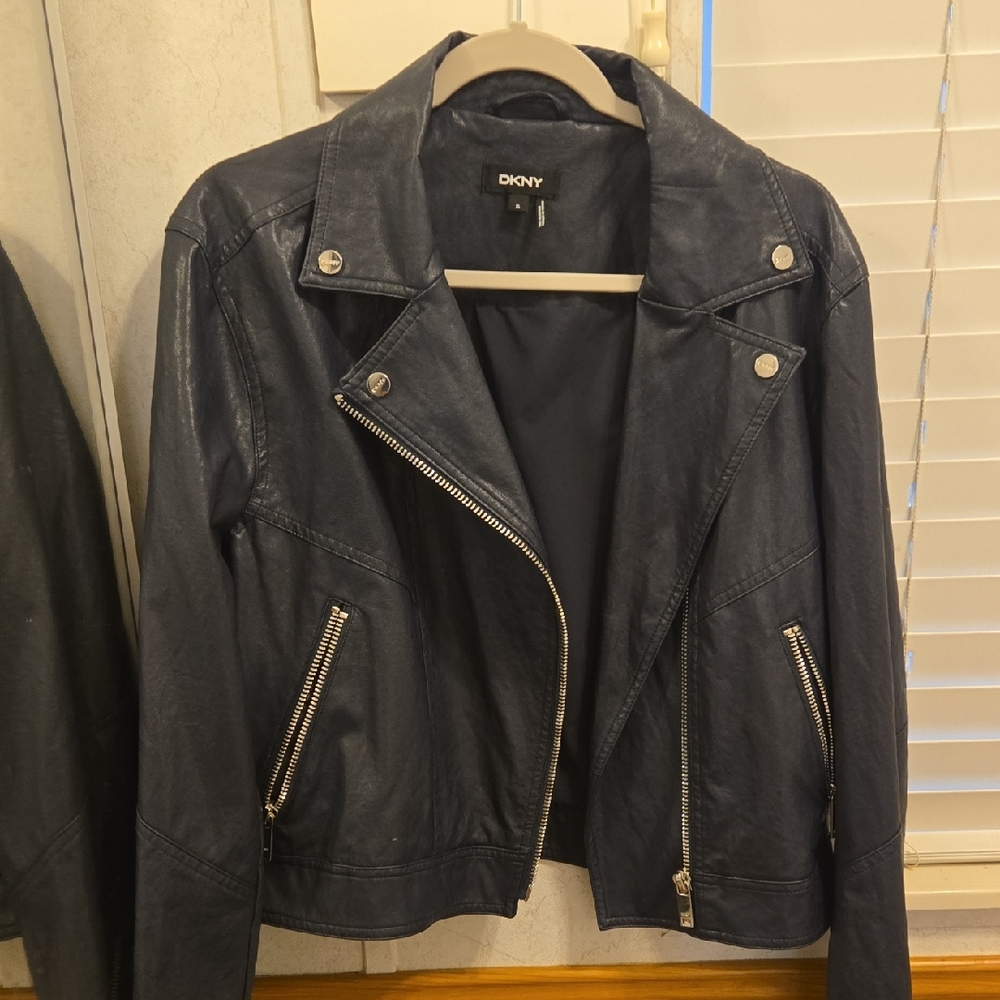 DKNY Women's Dark Leather Jacket